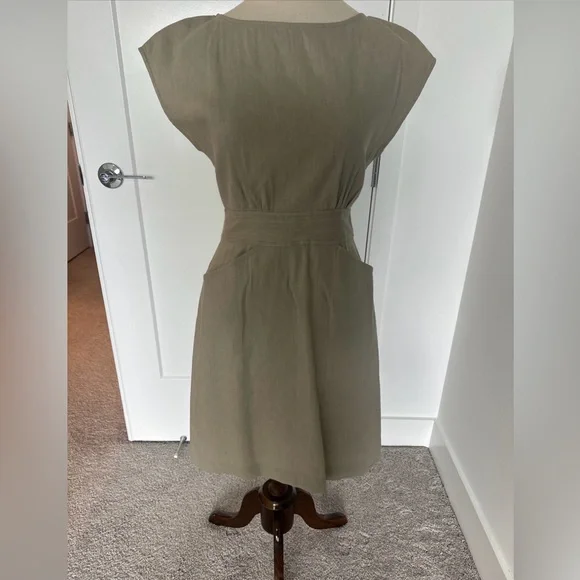 Theory Anderson Stretch linen Summer dress size 2 NWOT - Picture 2 of 10